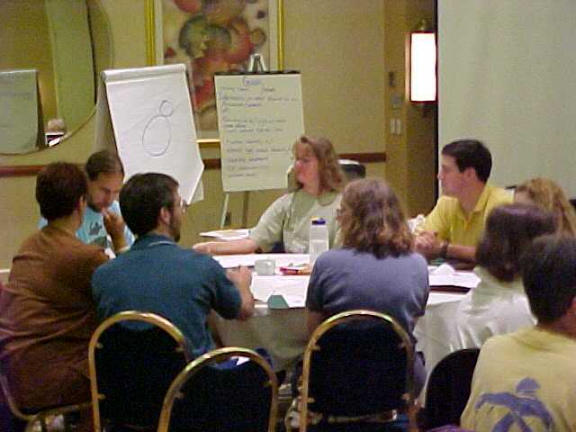 Institute participants sharing ideas
